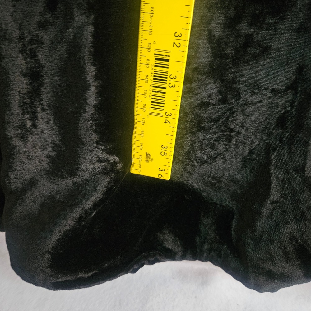 Soft Surroundings Black Velvet Embroidered Duster Coat Jacket Gold Lining Large - Picture 12 of 14